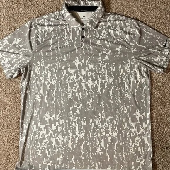 NIKE GOLF POLO Dri-Fit Gray Digi-Camo - Picture 4 of 4